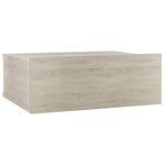 vidaXL Table de chevet flottante Chêne sonoma Bois d'ingénierie