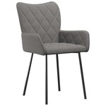 vidaXL Chaises à manger lot de 2 gris clair tissu