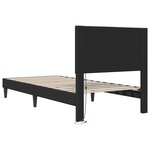 vidaXL Cadre de lit avec bandes LED Noir 90 x 190 cm Simili cuir