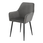 Lot de 2 chaises de salle à manger 86 x 57 x 56 cm gris foncé 03_0006728