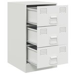 vidaXL Tables de chevet 2 Pièces blanc 34 5x39x62 cm acier
