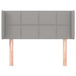 vidaXL Tête de lit avec oreilles Gris clair 103x16x78/88 cm Tissu