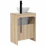 vidaXL Meuble de salle de bain avec évier Chêne Sonoma 54 x 35 x 83 cm