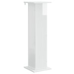 vidaXL Support de Plante Blanc brillant 30 5 x 30 x 100 5 cm