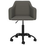 vidaXL Chaises pivotantes à manger lot de 2 Gris foncé Velours