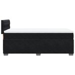 vidaXL Sommier à lattes de lit et matelas Noir 80x200 cm Velours