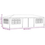 vidaXL Tente de réception et parois latérales 4x9 m Anthracite 90 g/m²