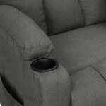 vidaXL Fauteuil inclinable Gris foncé Tissu