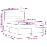 Lit Box Spring vidaXL avec Matelas Noir 140x200 cm Tissu