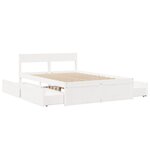 vidaXL Cadre de lit sans matelas blanc 135x190 cm bois de pin massif