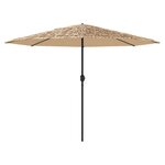 vidaXL Parasol de jardin avec mât en acier marron 324x324x247 cm