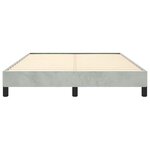 vidaXL Cadre de lit gris clair 152x203 cm velours