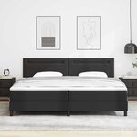 vidaXL Cadre de lit avec matelas Noir 200 x 200 cm Faux cuir