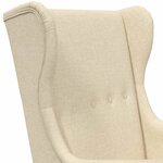 vidaXL Fauteuil Crème Tissu