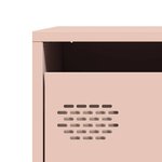 vidaXL Buffet haut rose 39x35x103 5 cm acier