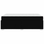 vidaXL Cadre de lit avec matelas Noir 120 x 200 cm tissu