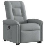 vidaXL Fauteuil inclinable Gris clair Tissu