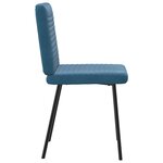 vidaXL Chaises à manger lot de 4 Bleu Velours