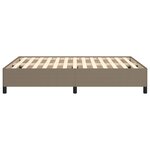 vidaXL Cadre de lit sans matelas taupe 140x200 cm tissu