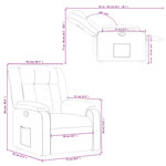 vidaXL Fauteuil inclinable Rouge bordeaux Similicuir