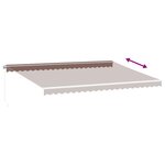 vidaXL Auvent manuel rétractable avec LED marron 500x350 cm