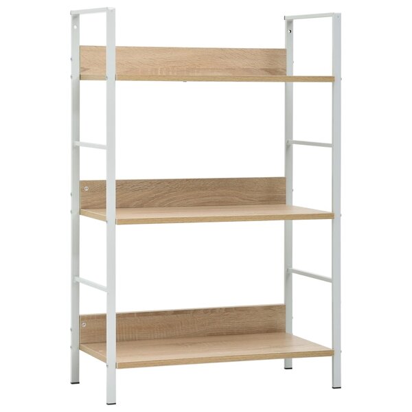 vidaXL Bibliothèque à 3 niveaux chêne 60x27 6x90 5cm bois d'ingénierie