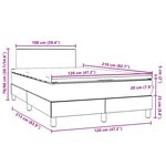vidaXL Sommier à lattes de lit et matelas bleu foncé 120x210cm velours