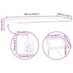 vidaXL Auvent manuel rétractable avec LED anthracite blanc 600x300 cm