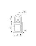 THIRARD - Cadenas de consignation 40mm  anse acier 38mm  Rouge  variure B3Thirard