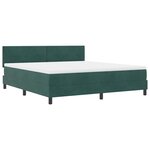 vidaXL Lit à ressorts avec matelas Vert foncé 180 x 200 cm Velours