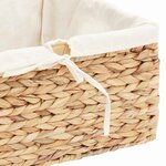 vidaXL Paniers de rangement 3 Pièces Naturel 40 x 30 x 18 cm