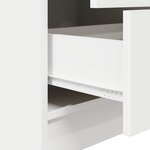vidaXL Bureau avec rangement Bois aggloméré blanc