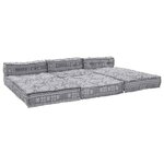 vidaXL Coussin 4 Pièces Gris clair 70 x 70 x 54 cm Polyester