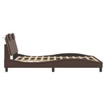 vidaXL Cadre de lit avec tête de lit Marron 140x200 cm Similicuir