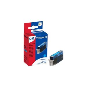 C65 cartouche jet d'encre compatible avec oem cli-571c xl 0332c001 cyan pelikan printing