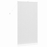 vidaXL Store de Fenêtre avec des rideaux Blanc Aluminium