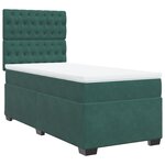 vidaXL Sommier à lattes de lit et matelas Vert foncé 80x200 cm Velours