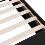 vidaXL Cadre de lit noir 140x190 cm bois d'ingénierie