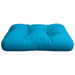 vidaXL Coussin de palette bleu 60x60x12 cm tissu