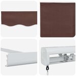 vidaXL Auvent manuel rétractable marron 300x250 cm