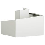 vidaXL Cache-pot de jardin Blanc 60 x 60 x 50 cm Acier