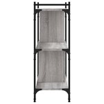 vidaXL Bibliothèque 3 niveaux sonoma gris 76x32x88cm bois d'ingénierie