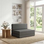 vidaXL Canapé-lit pliable Gris clair 70 x 80 x 60 cm Tissu