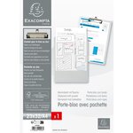 Porte-bloc Avec Pochette - Format 23x32cm Pour A4 - Blanc - X 10 - Exacompta