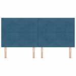 vidaXL Tête de lit LED avec des lumières à LED Bleu 200 cm Polyester