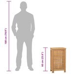 vidaXL Bac à linge 35x25x60 cm bois de teck massif