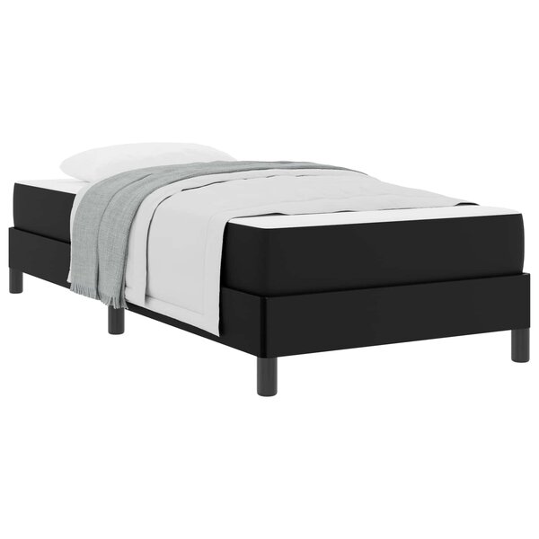 vidaXL Cadre de lit avec matelas Noir 80 x 200 cm tissu