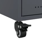 vidaXL Tables de chevet 2 Pièces anthracite 36x39x43 5 cm acier