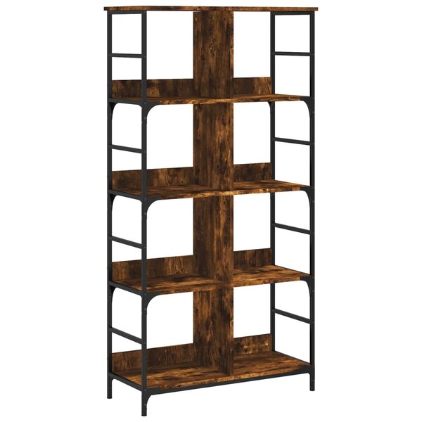 vidaXL Bibliothèque chêne fumé 78 5x33x153 cm bois d'ingénierie