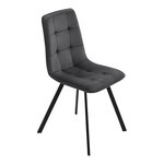 Lot de 4 chaises de salle à manger moderne design robuste 89 x 44 x 54 cm gris foncé 03_0009841